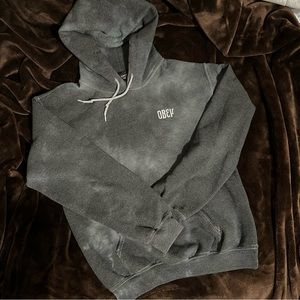 OBEY make art not war Acid Wash Hoodie _ SMALL